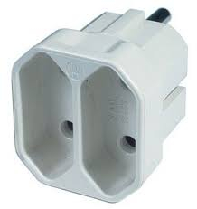 Adaptér dvouzásuvkový 2x2,5A DG-ZD 01/2, 250V